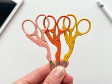 Load image into Gallery viewer, Embroidery Scissors - Storks
