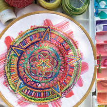 Load image into Gallery viewer, Dropcloth Compass Embroidery Sampler

