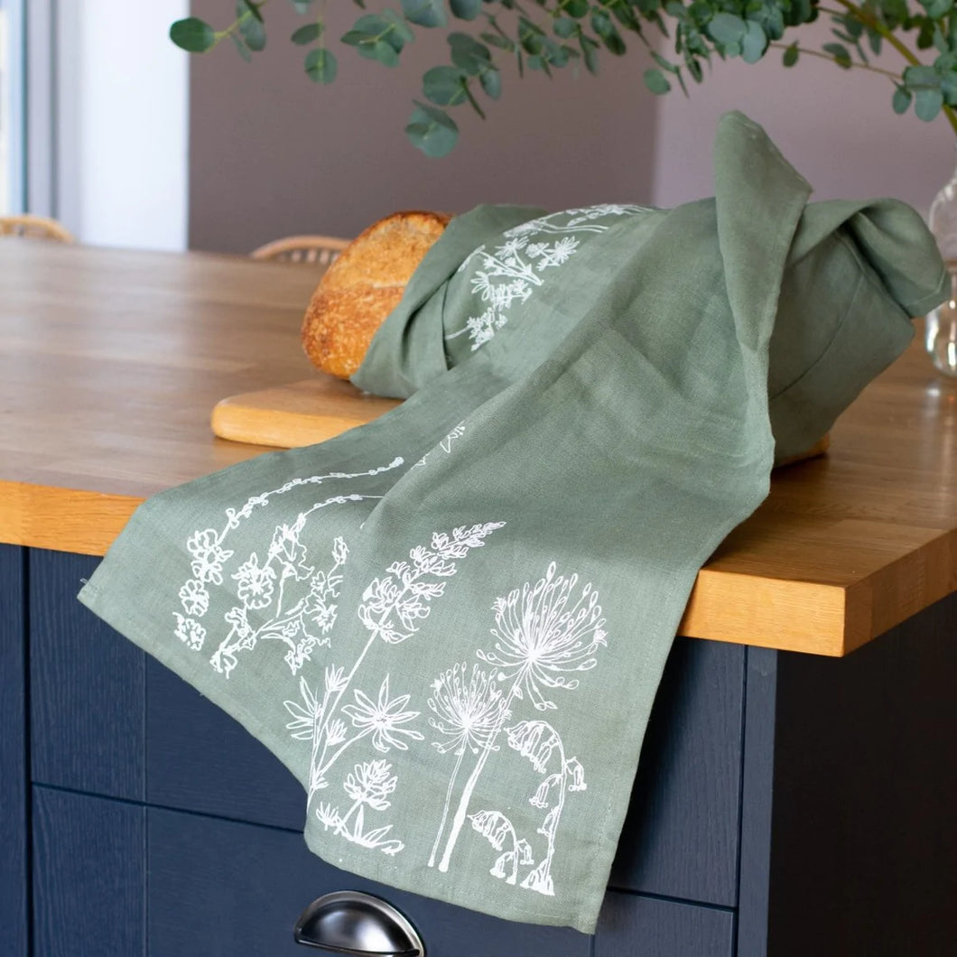 Linen Tea Towels - Garden