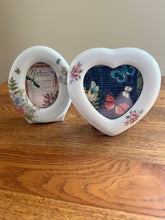 Load image into Gallery viewer, Pair of White Ceramic Mini Picture Frames
