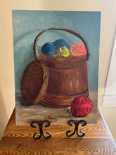 Load image into Gallery viewer, Original Oil Painting “Grandma’s Yarn Basket”
