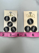 Load image into Gallery viewer, Vintage Charcoal Buttons, Set of 8
