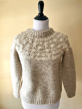 Load image into Gallery viewer, Hand-Knit Yoke Patterned Sweater, Gray
