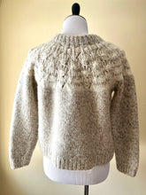 Load image into Gallery viewer, Hand-Knit Yoke Patterned Sweater, Gray
