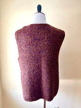 Load image into Gallery viewer, Hand Knit Wool Vest, Brown Tweed
