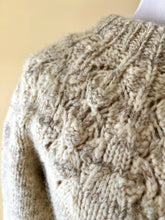 Load image into Gallery viewer, Hand-Knit Yoke Patterned Sweater, Gray
