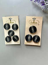 Load image into Gallery viewer, Vintage Charcoal Buttons, Set of 8
