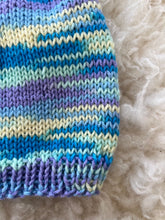 Load image into Gallery viewer, Hand Knit Beanie, Blue Multicolor
