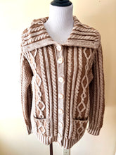 Load image into Gallery viewer, Vintage Aran Crafts Merino Wool Cardigan
