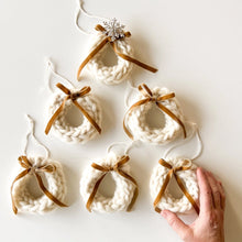 Load image into Gallery viewer, Holiday Wool Wreath Ornament Kit (makes 5)
