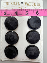 Load image into Gallery viewer, Vintage Buttons, Black Set of 6
