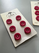 Load image into Gallery viewer, Vintage Buttons, Magenta, Set of 12
