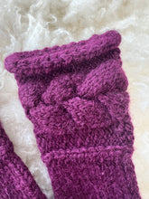 Load image into Gallery viewer, Hand-Knit Armwarmers, Plum
