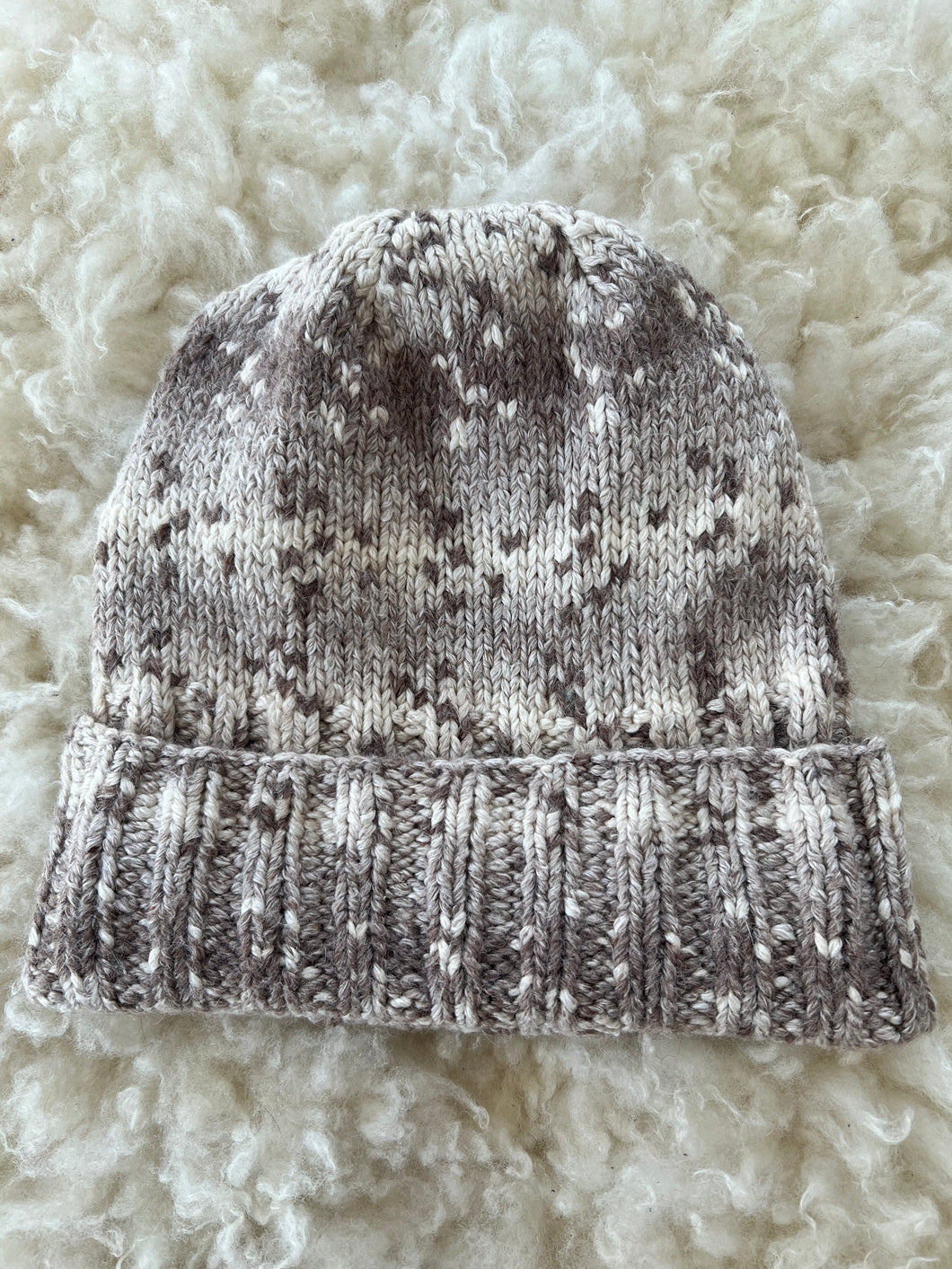 Hand-Knit Brimmed Hat, Mocha