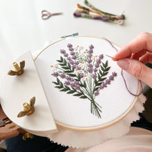 Load image into Gallery viewer, Lavender Embroidery Kit
