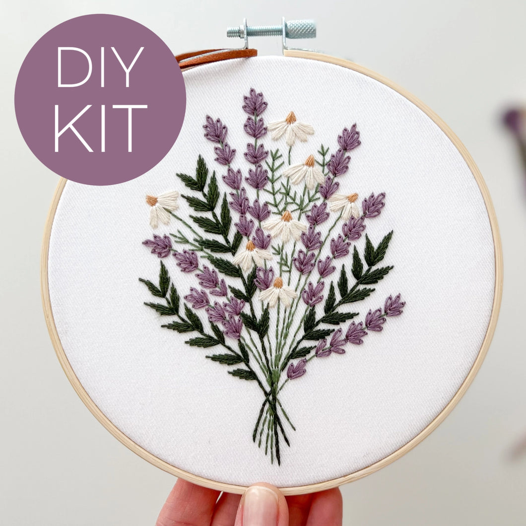 Lavender Embroidery Kit