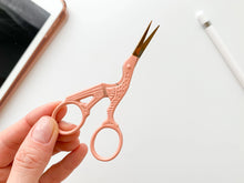Load image into Gallery viewer, Stork Embroidery Scissors
