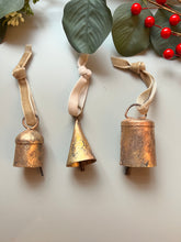 Load image into Gallery viewer, Rustic Tin Brass Finish Bells

