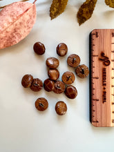 Load image into Gallery viewer, small 9/16&quot; leather buttons with shanks
