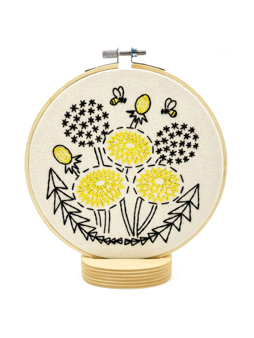 Bee Kind Dandelion Embroidery Kit