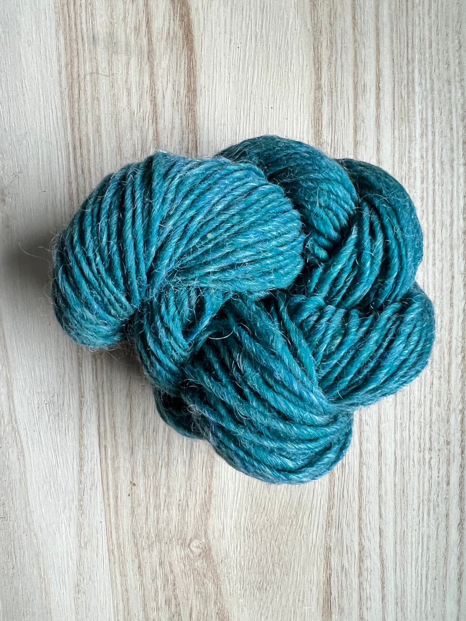 Grey Worsted Mohair Yarn by Dancing the Land Farm