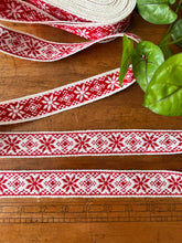 Load image into Gallery viewer, Vintage Ribbon - Red Snowflake
