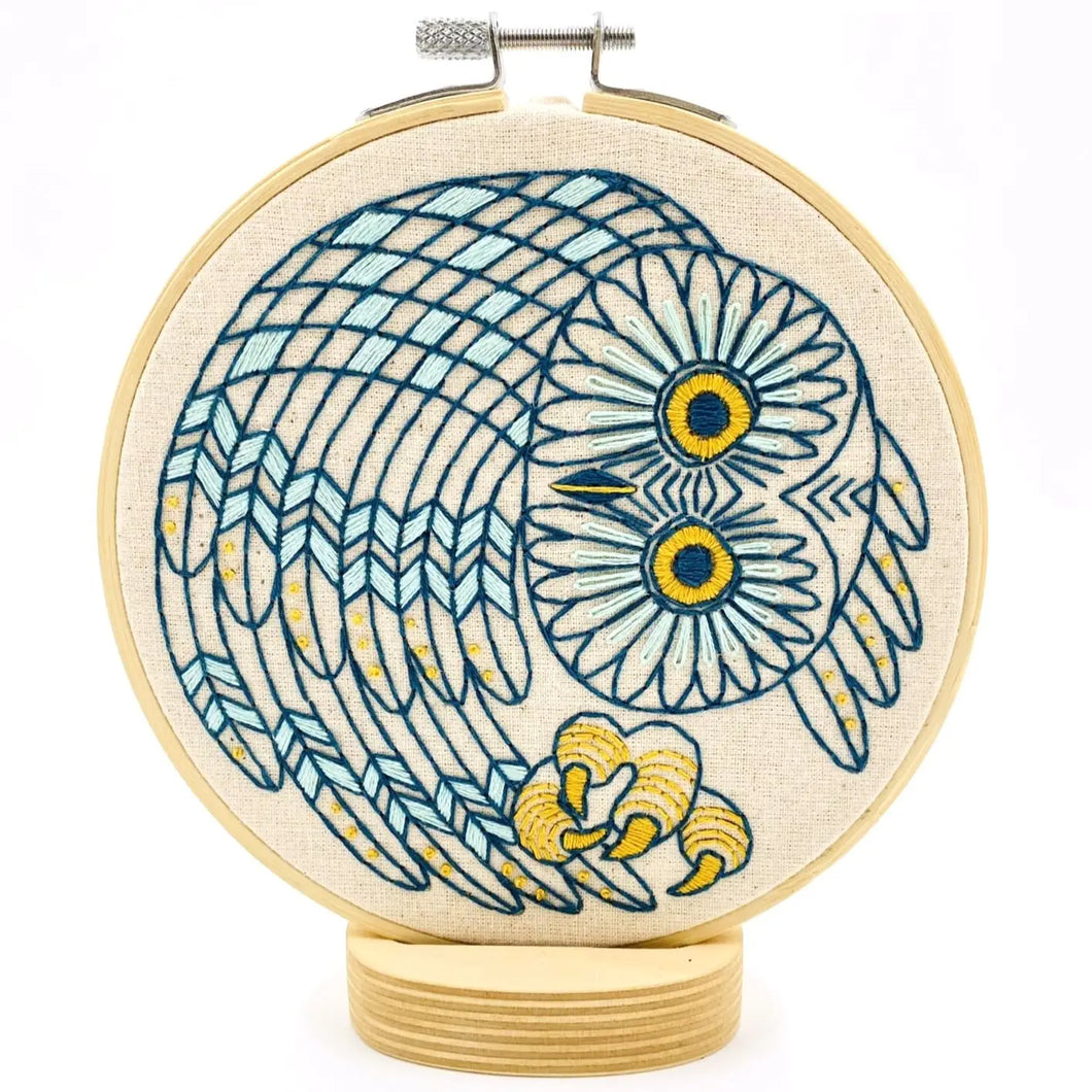 Saw Whet Owl Embroidery Kit